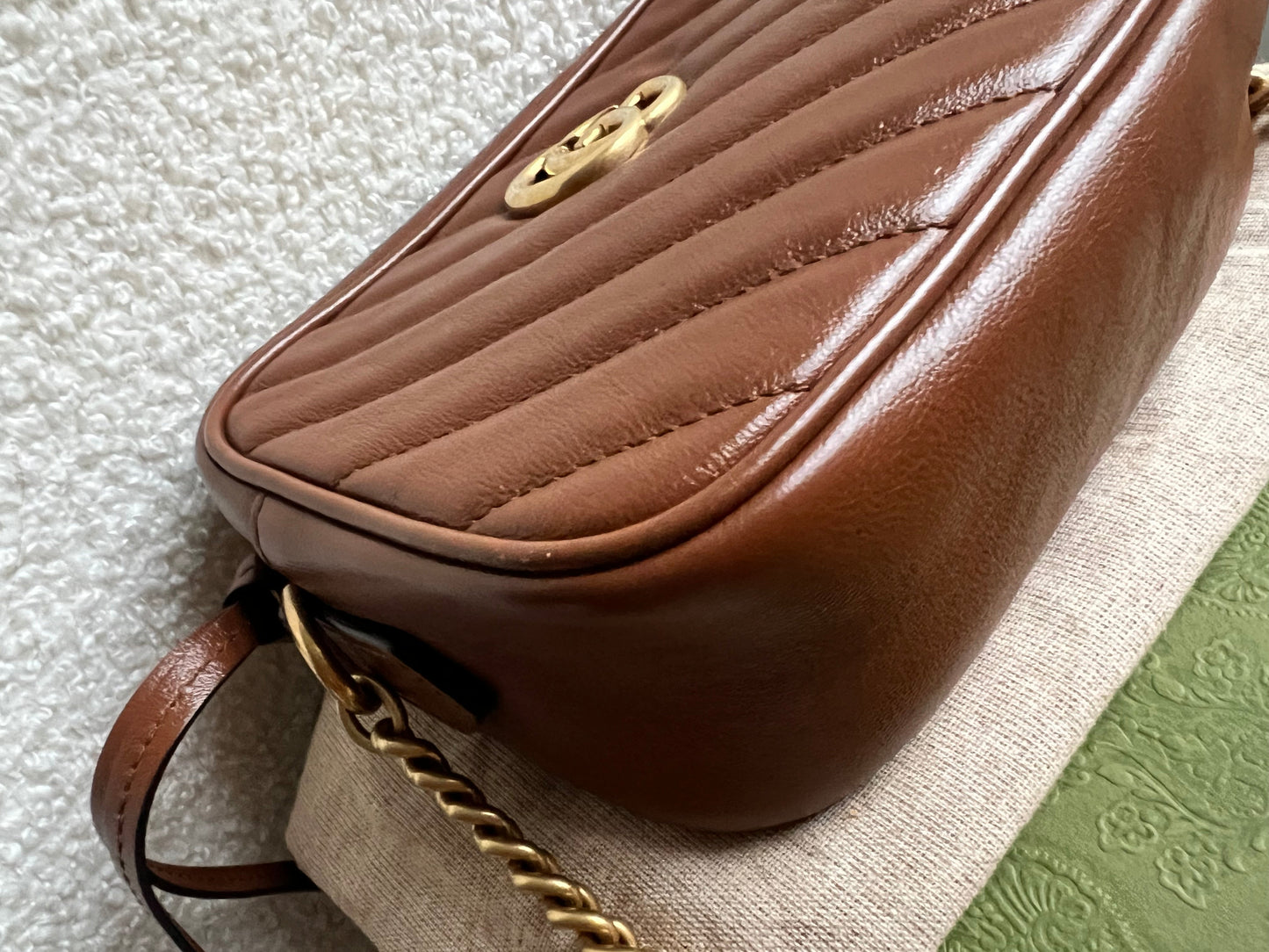 Gucci GG Brown Marmont Mini Shoulder Bag (RRP £1,360)