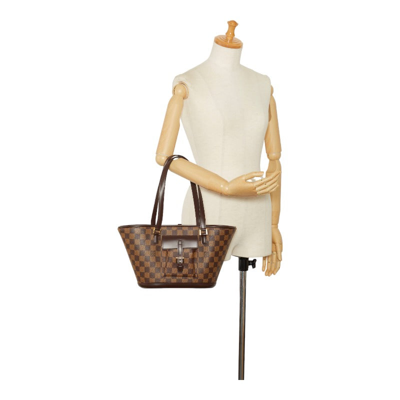 Louis Vuitton Damier Manosque PM Handbag Tote Bag N51121 Brown