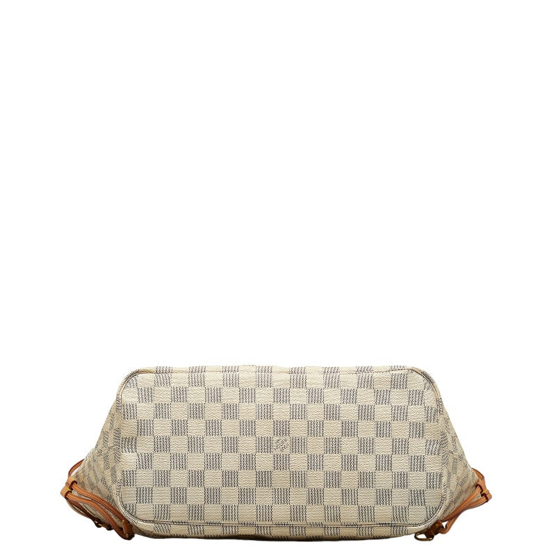 Louis Vuitton Damier Azur Neverfull MM Tote Bag N41361 White