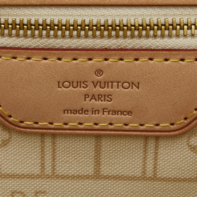 Louis Vuitton Damier Azur Neverfull MM Tote Bag N41361 White