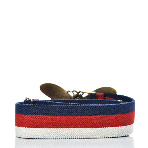 Gucci Sylvie Queen Margaret Web Belt in Red White Blue