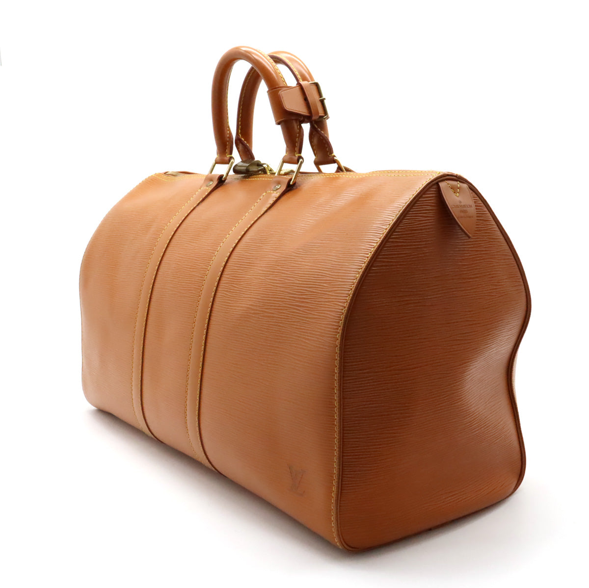 Louis Vuitton Epi Keepall 45 Travel Bag Zipang Gold M42978