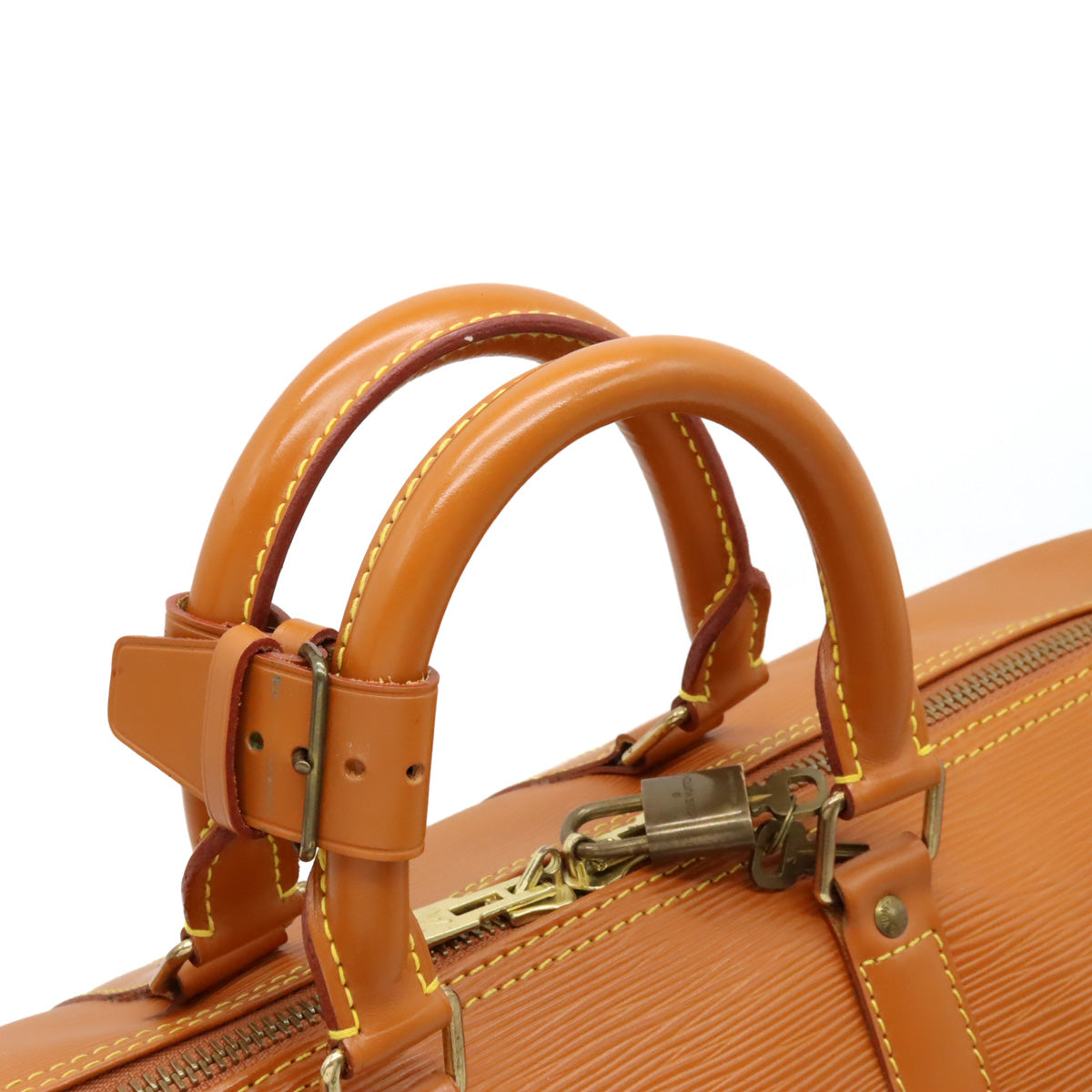 Louis Vuitton Epi Keepall 45 Travel Bag Zipang Gold M42978
