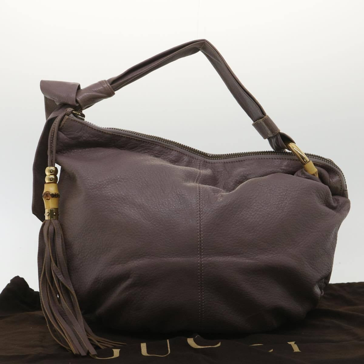 Gucci supple mocha brown leather XL hobo style shoulder bag