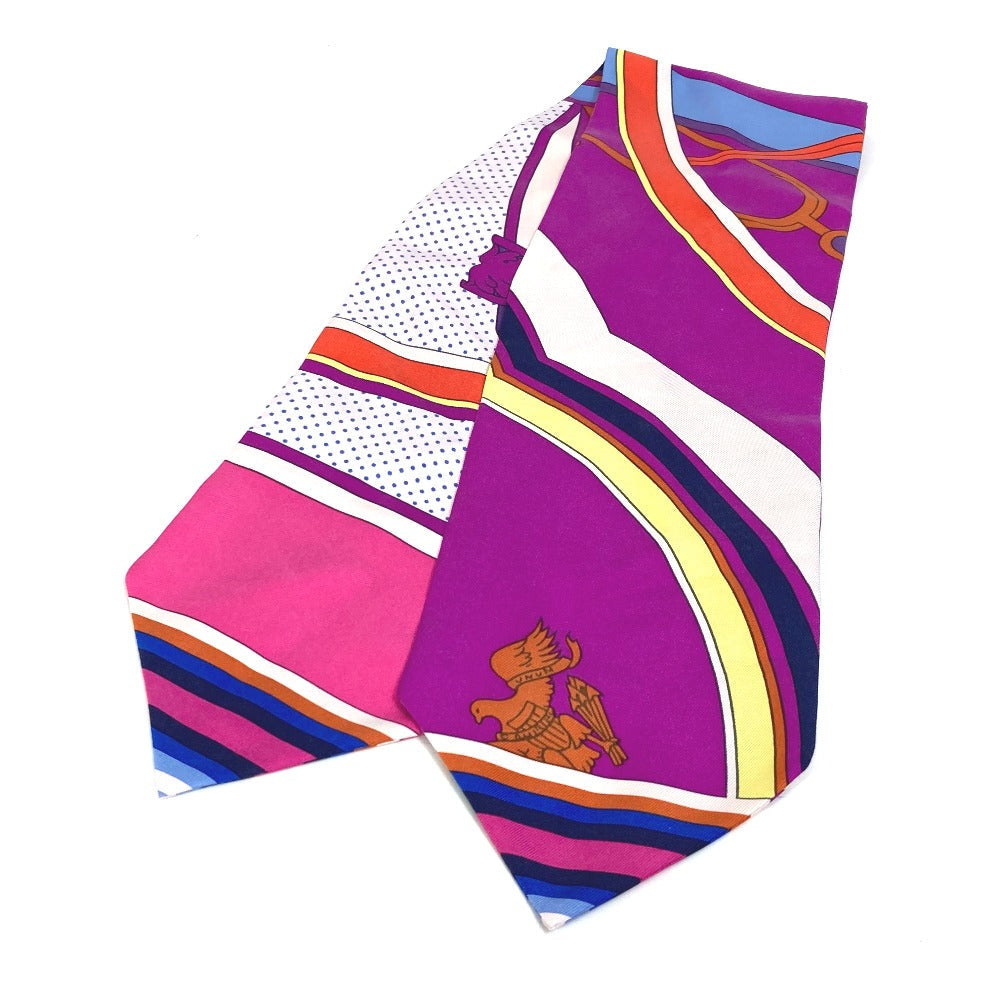 HERMES scarf silk pink Twill up Women Used