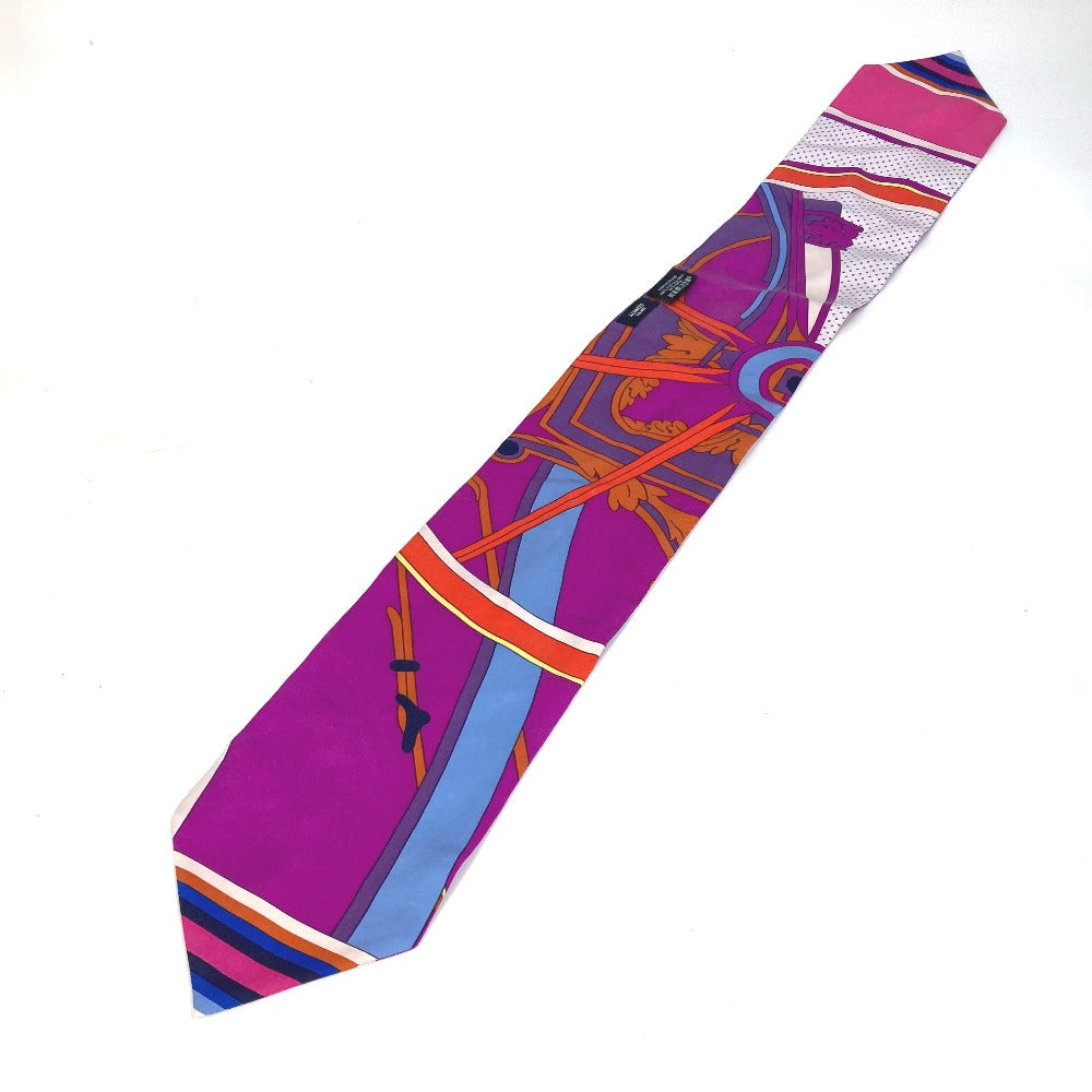 HERMES scarf silk pink Twill up Women Used
