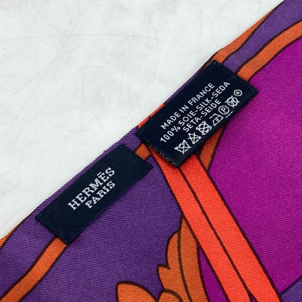 HERMES scarf silk pink Twill up Women Used