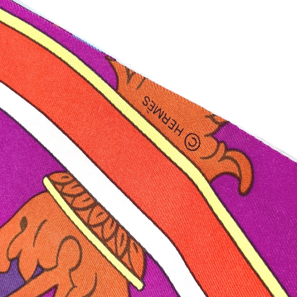 HERMES scarf silk pink Twill up Women Used
