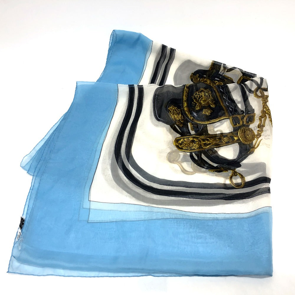 HERMES scarf silk blue Brides de Gala Brides de Gala Women Used