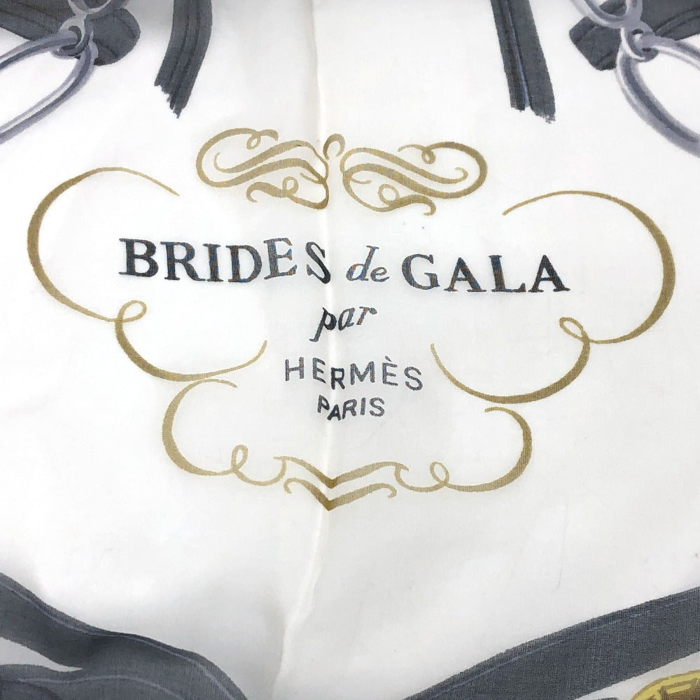HERMES scarf silk blue Brides de Gala Brides de Gala Women Used