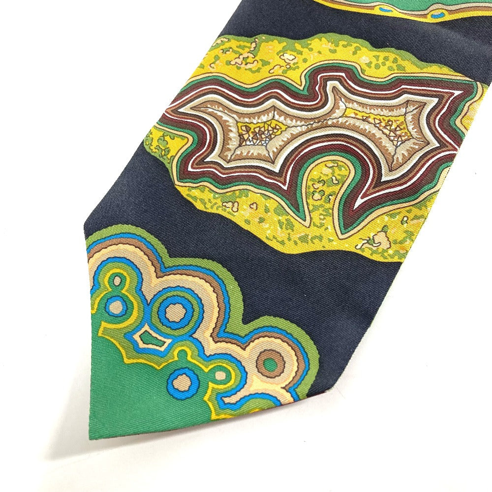 HERMES scarf silk green Twill up Women Used