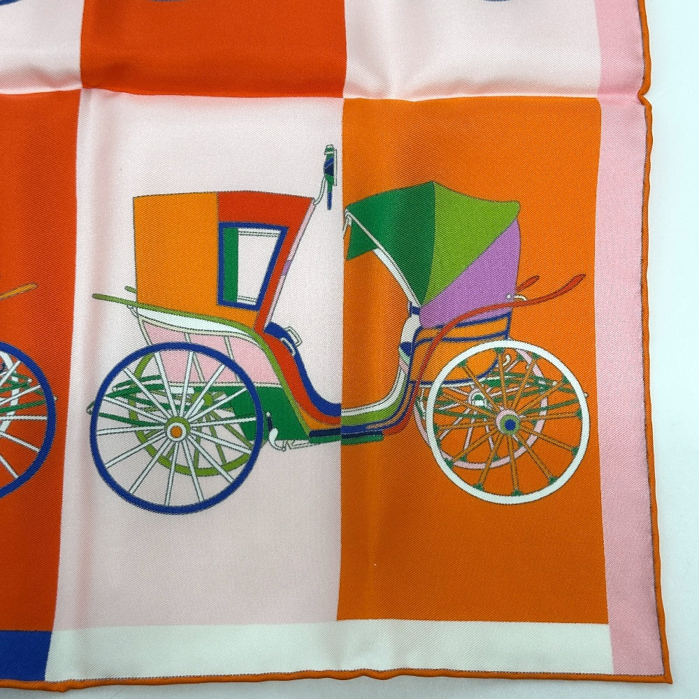 HERMES scarf silk multicolor Carre Petit Carre Voitures Exquises
