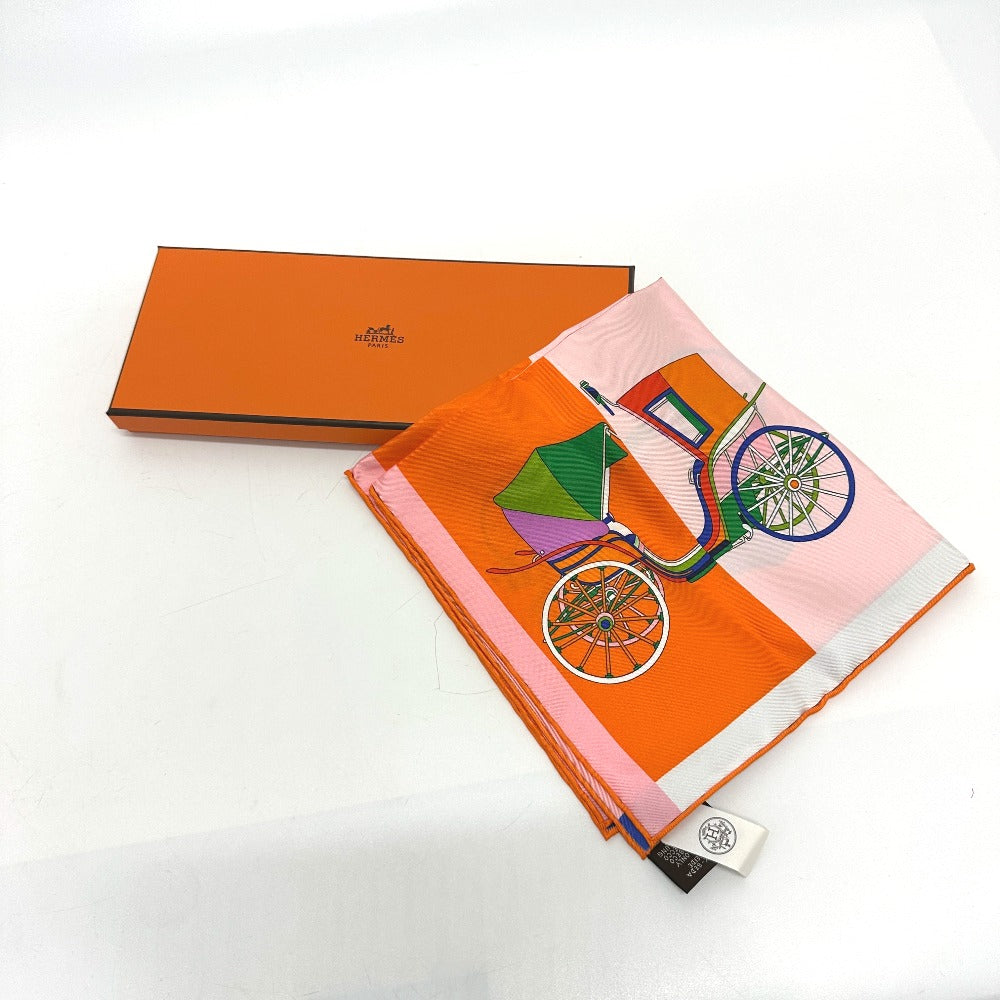 HERMES scarf silk multicolor Carre Petit Carre Voitures Exquises