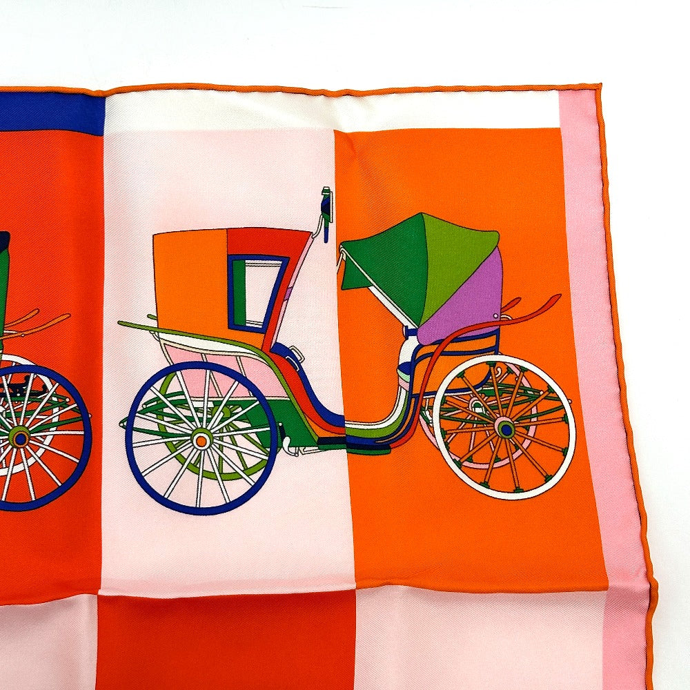 HERMES scarf silk multicolor Carre Petit Carre Voitures Exquises