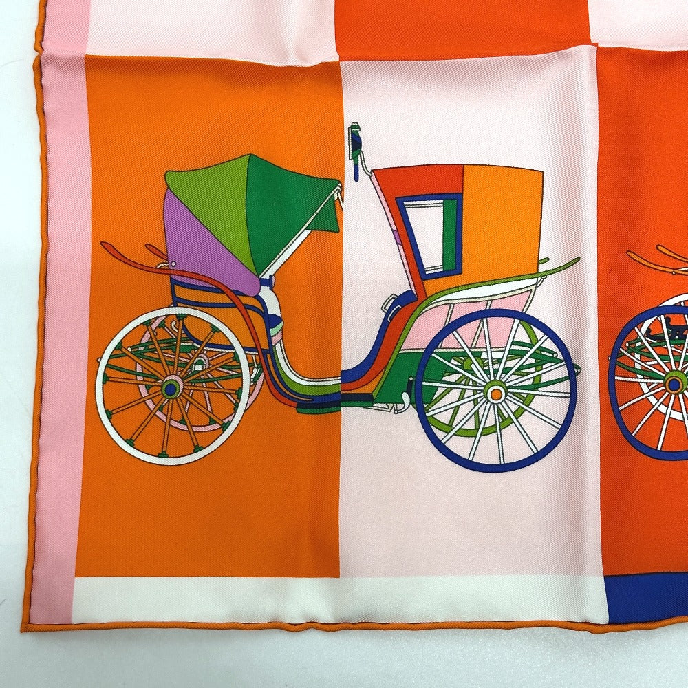 HERMES scarf silk multicolor Carre Petit Carre Voitures Exquises