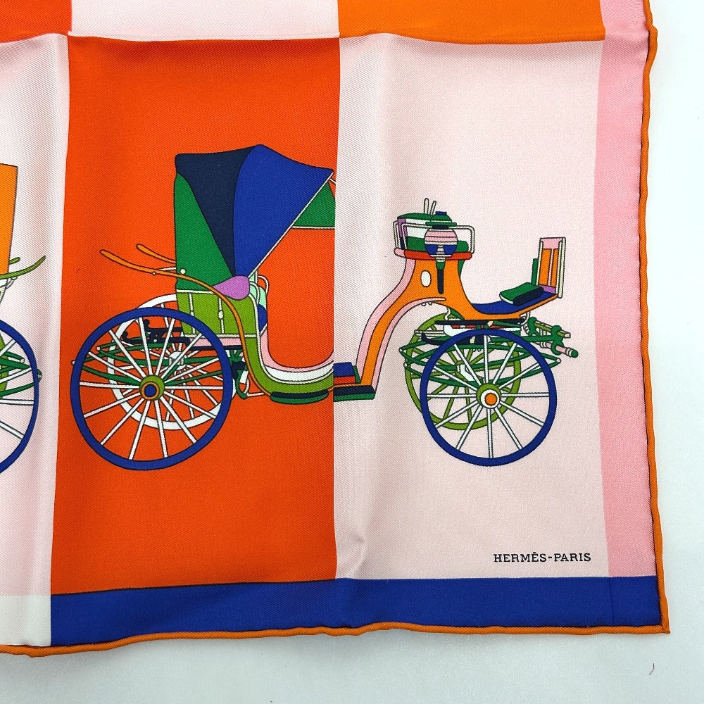 HERMES scarf silk multicolor Carre Petit Carre Voitures Exquises