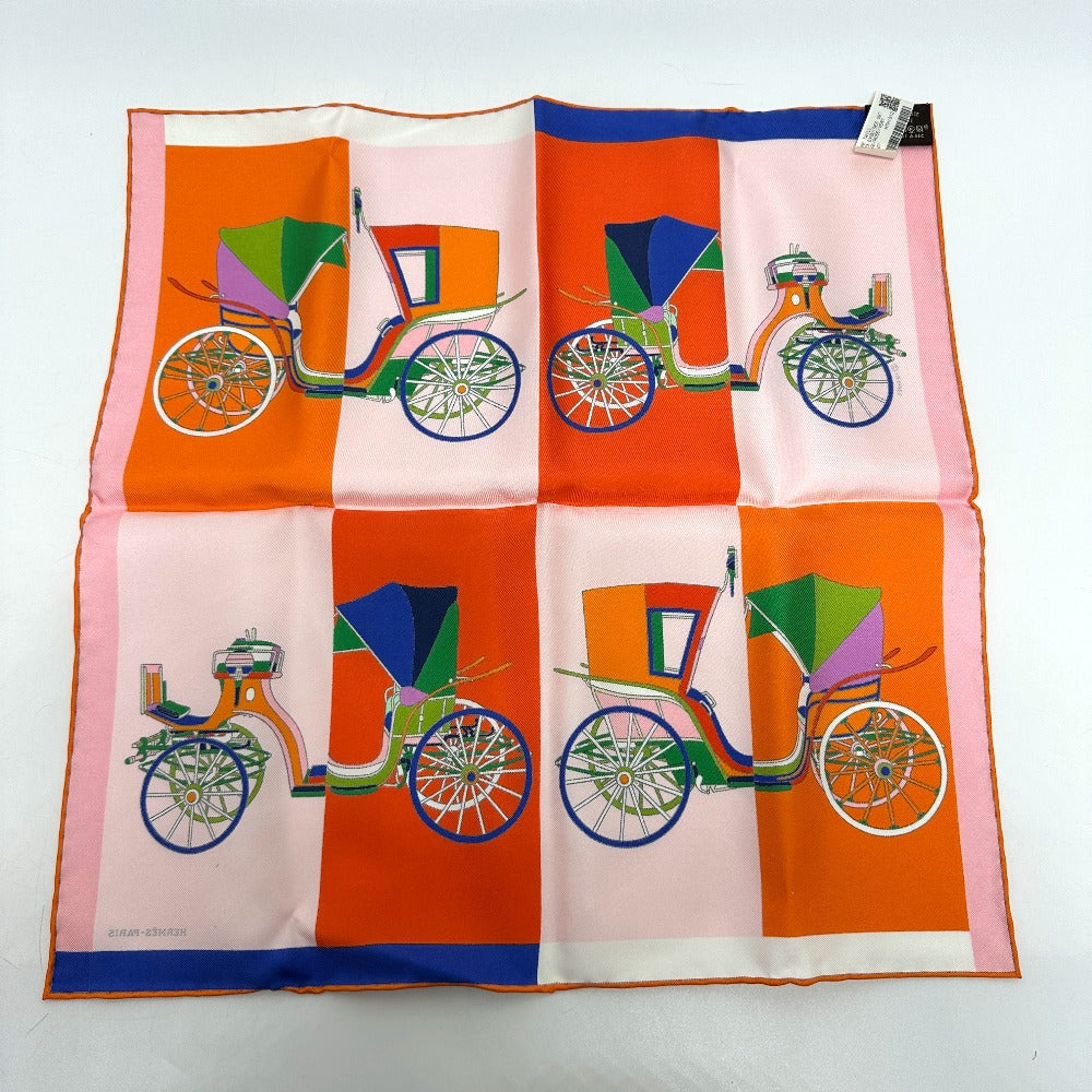 HERMES scarf silk multicolor Carre Petit Carre Voitures Exquises