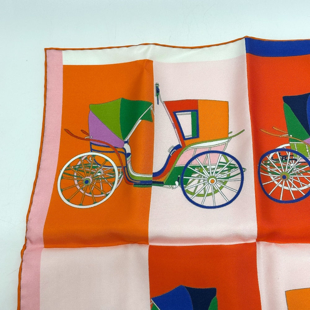 HERMES scarf silk multicolor Carre Petit Carre Voitures Exquises