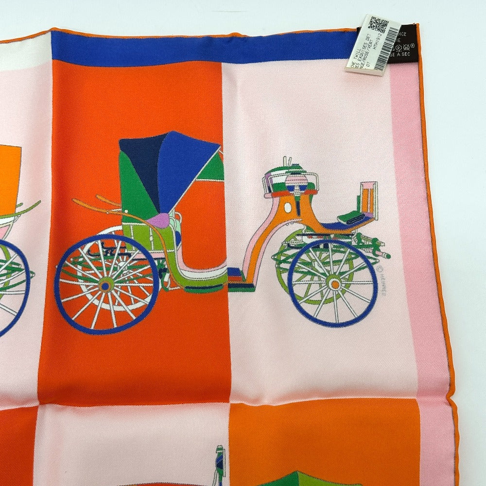 HERMES scarf silk multicolor Carre Petit Carre Voitures Exquises