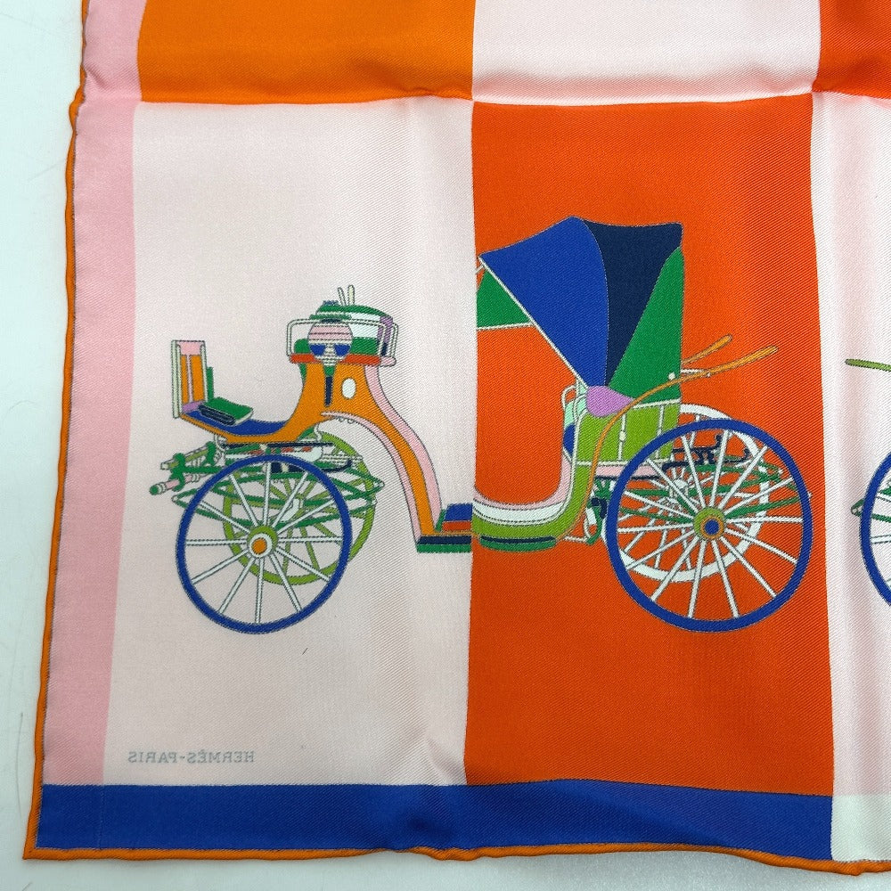 HERMES scarf silk multicolor Carre Petit Carre Voitures Exquises