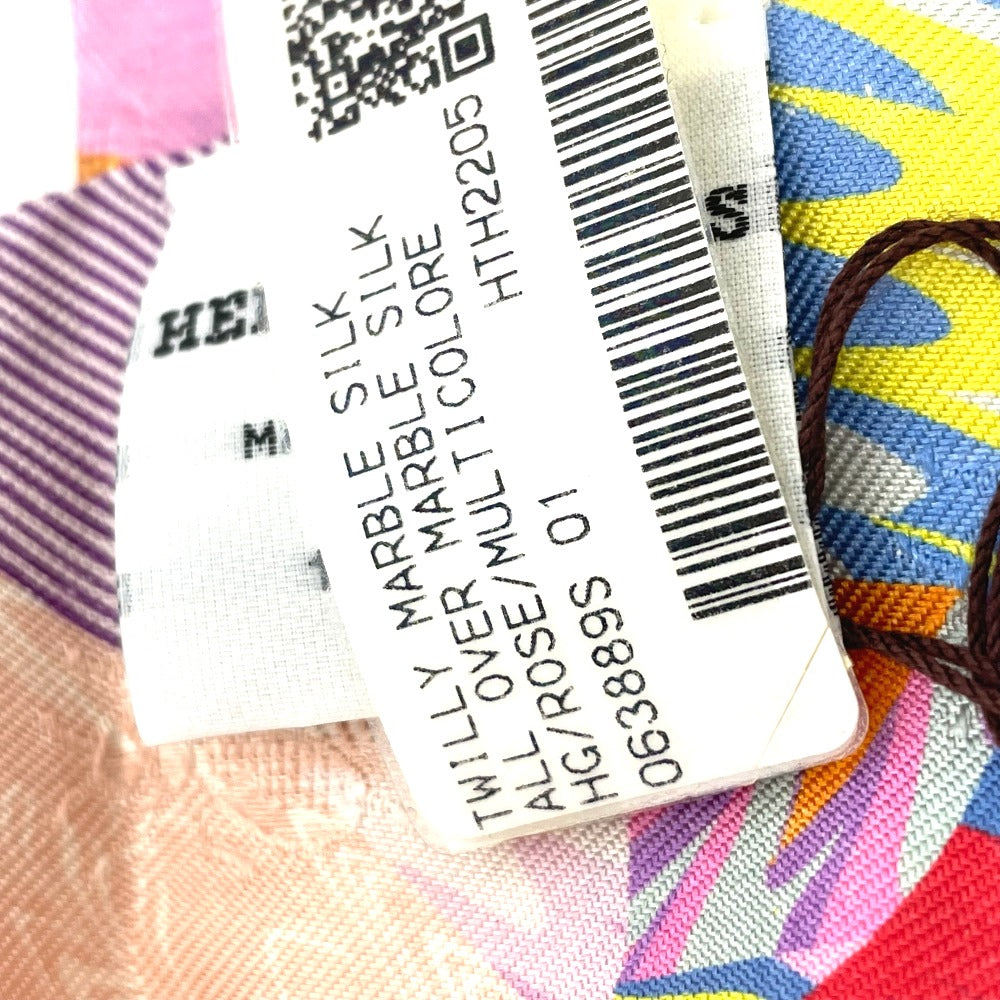 HERMES scarf 100% silk multicolor 2022 limited model Kyoto Marble Women Used