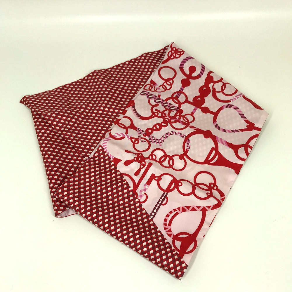 HERMES scarf silk Red bandeau scarf Maxi Twilly Women Used