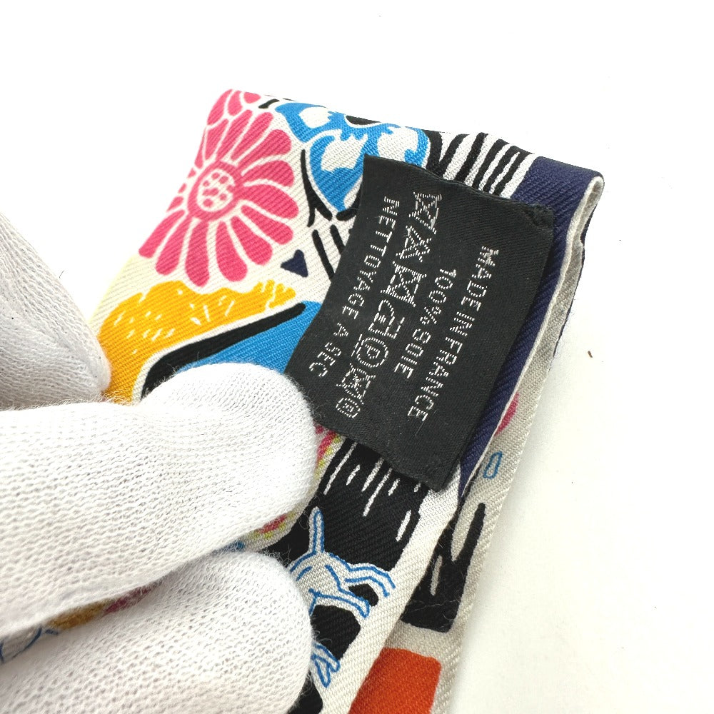 HERMES scarf silk multicolor flour Bingata Bingata Women Used