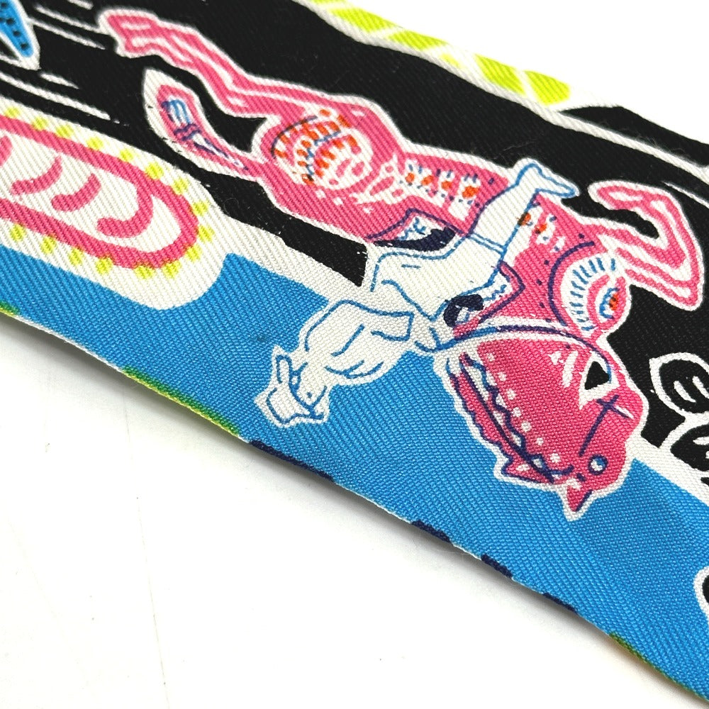 HERMES scarf silk multicolor flour Bingata Bingata Women Used