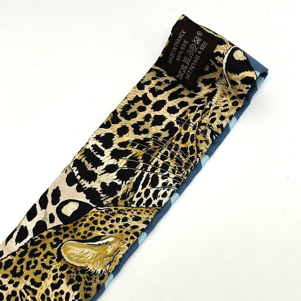 HERMES scarf silk blue Jungle Love Love Jungle Love Love Women Used
