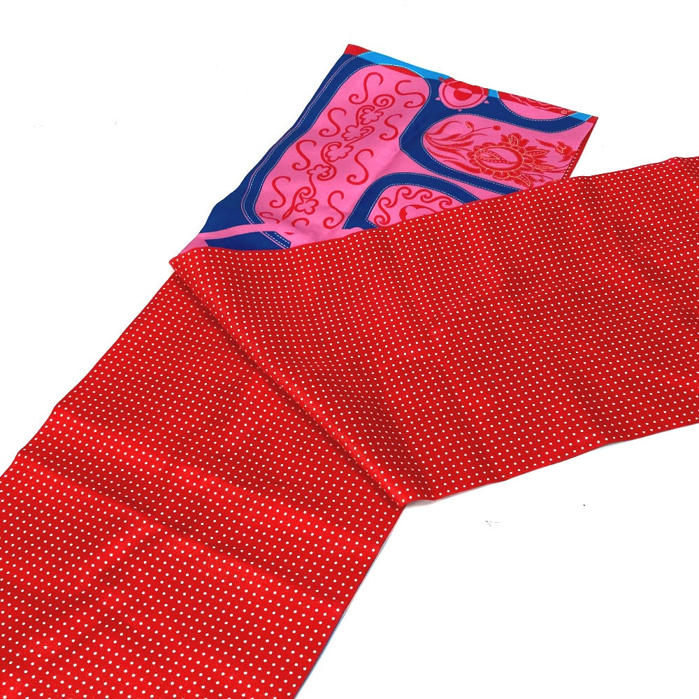 HERMES scarf silk pink Polka dot Maxi Twilly Twilly Women Used