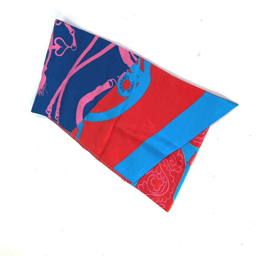 HERMES scarf silk pink Polka dot Maxi Twilly Twilly Women Used