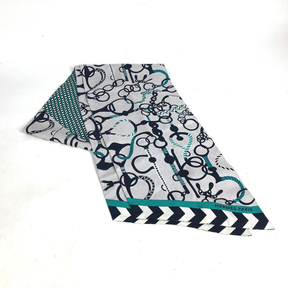 HERMES scarf silk green Maxi Twilly Women Used