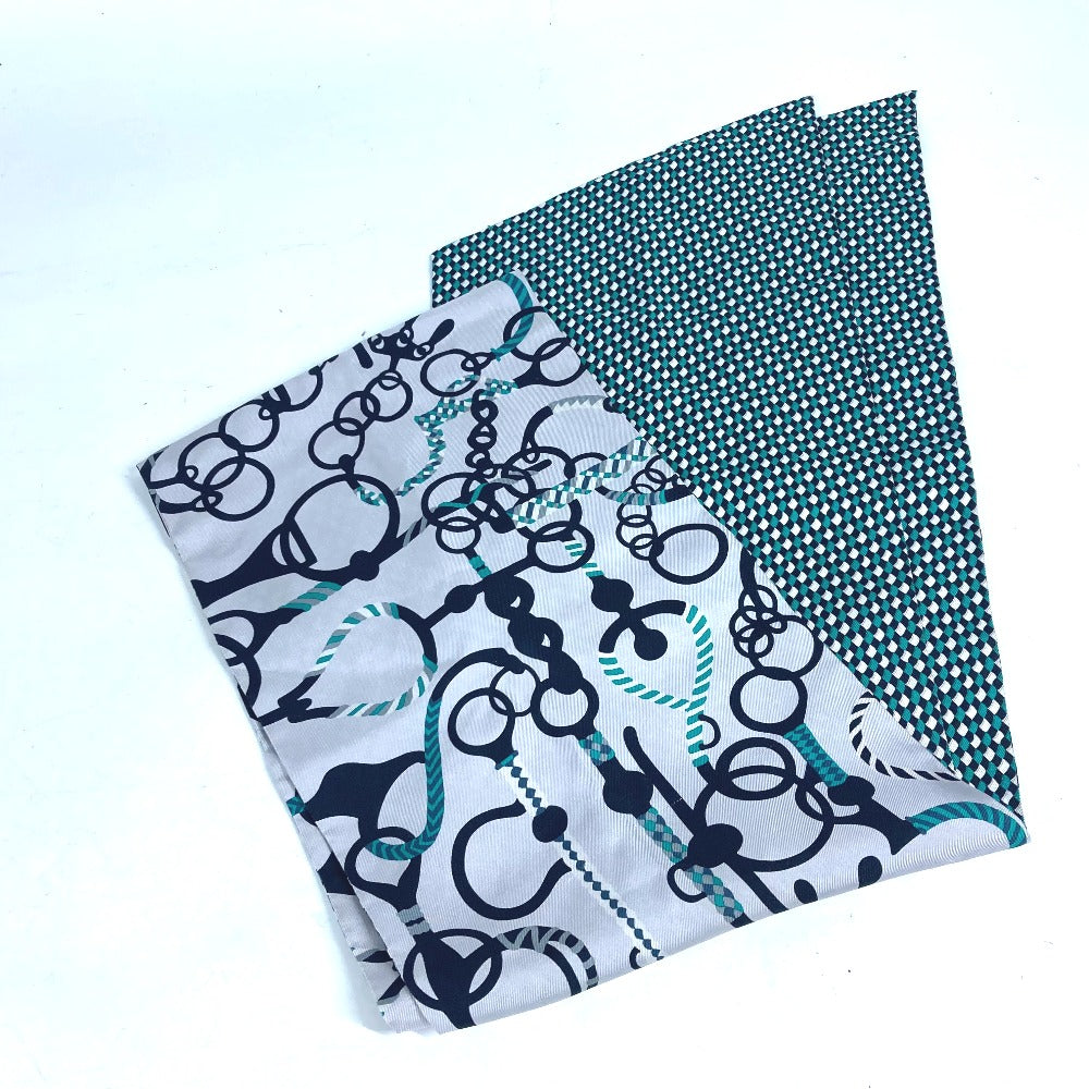 HERMES scarf silk green Maxi Twilly Women Used