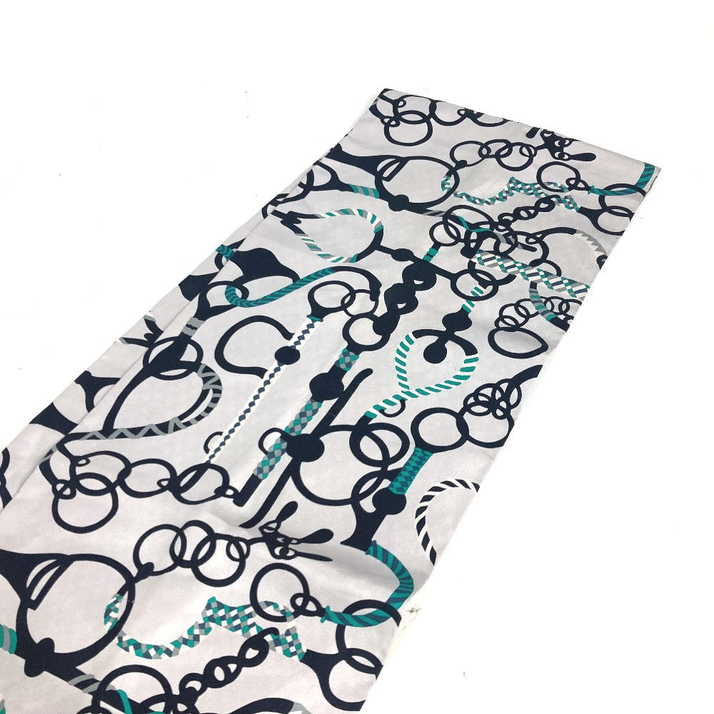 HERMES scarf silk green Maxi Twilly Women Used
