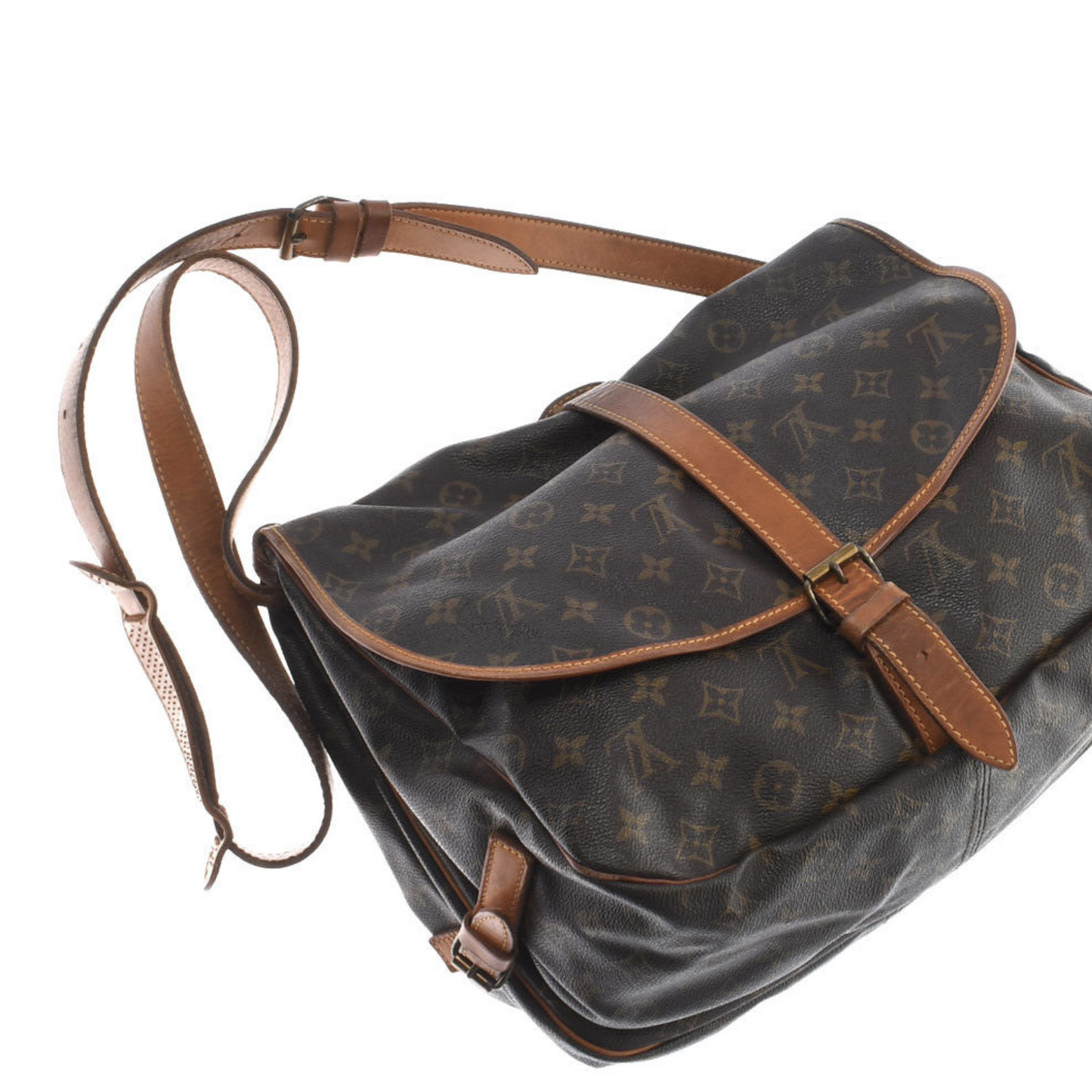 Louis Vuitton Brown Canvas Saumur 35 shoulder bag