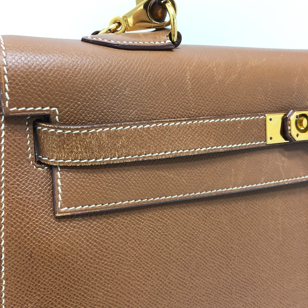 HERMES Handbag Courchevel Brown Kelly 35 Women Used