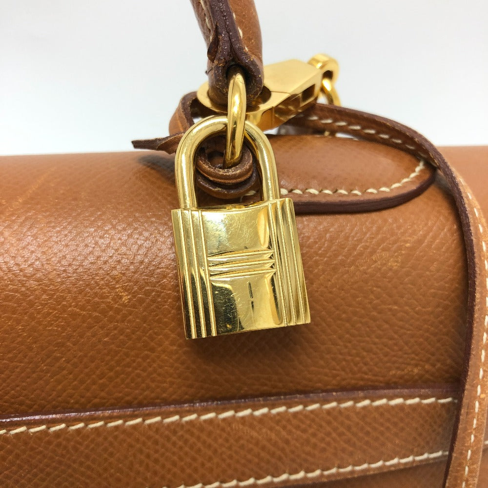 HERMES Handbag Courchevel Brown Kelly 35 Women Used