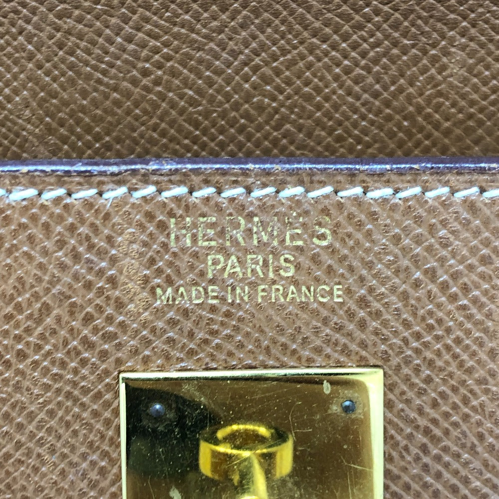 HERMES Handbag Courchevel Brown Kelly 35 Women Used