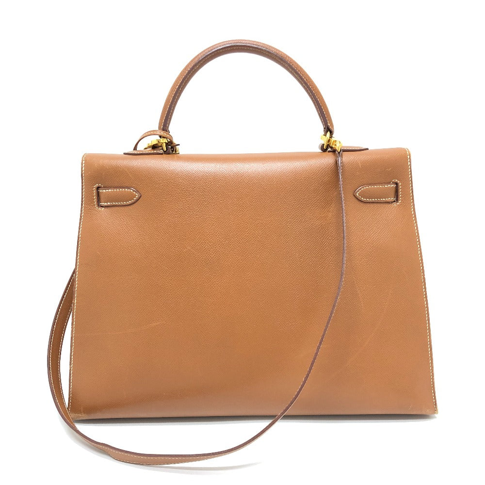 HERMES Handbag Courchevel Brown Kelly 35 Women Used
