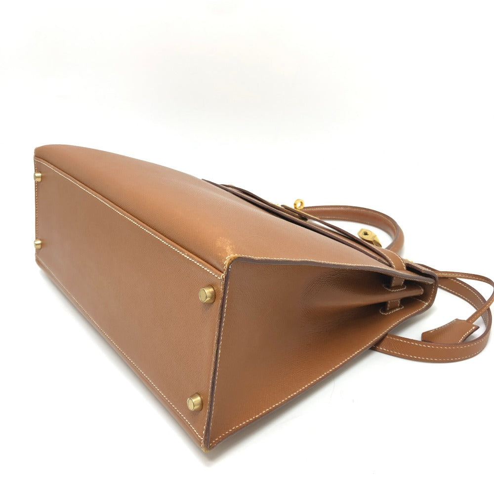 HERMES Handbag Courchevel Brown Kelly 35 Women Used