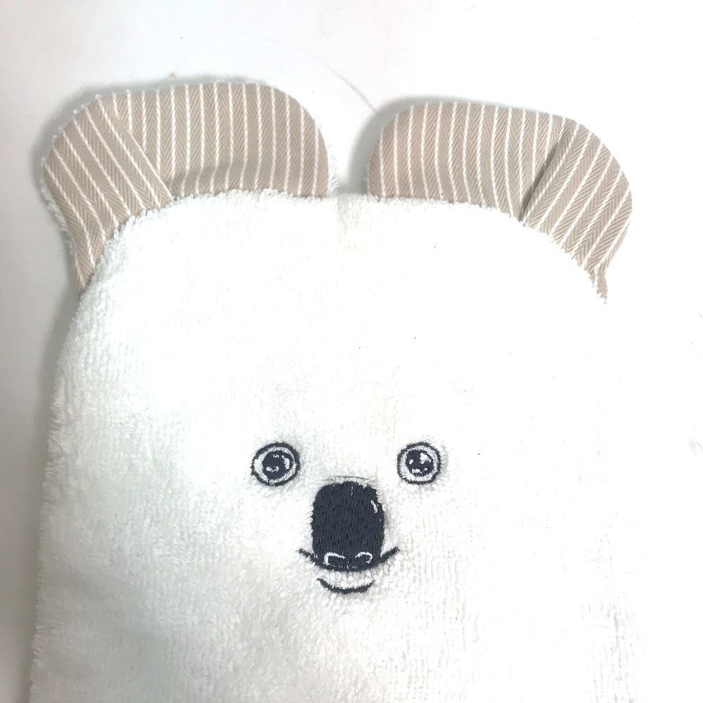 HERMES towel cotton white baby baby Koala washcloth pass-through body mittens