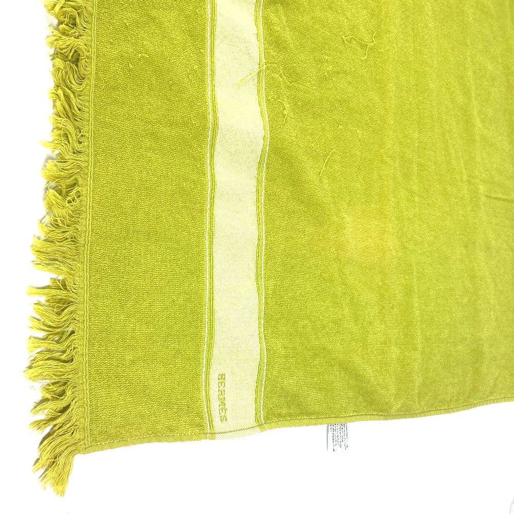 HERMES towel cotton green Bath towel Interior Throw Blanket Sailing Women Used