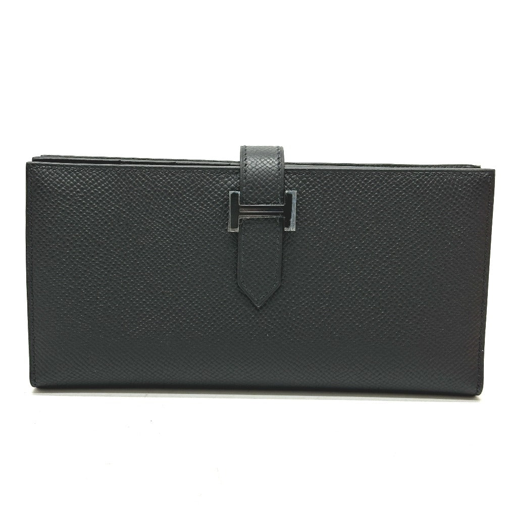 HERMES Long Wallet Purse Epsom black Long wallet Beansufla unisex(Unisex) Used
