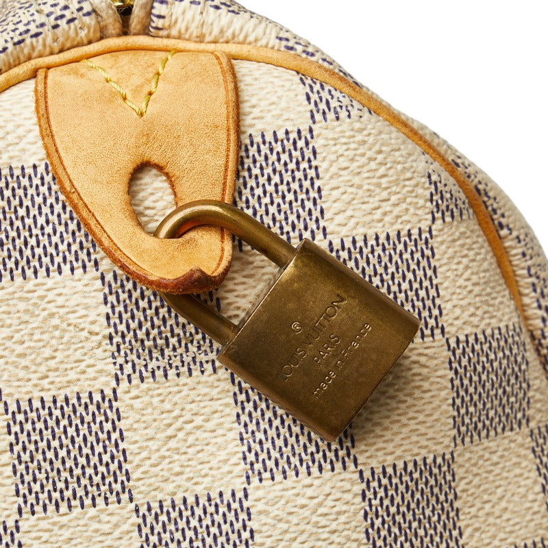 Louis Vuitton Damier Azur Speedy 25 Handbag Mini Boston Bag N4137