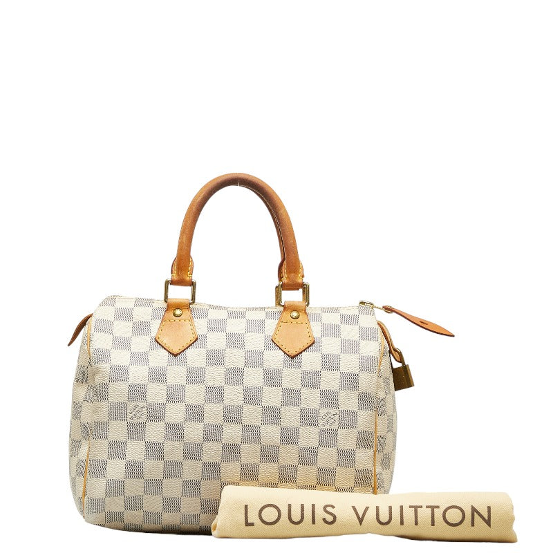 Louis Vuitton Damier Azur Speedy 25 Handbag Mini Boston Bag N4137