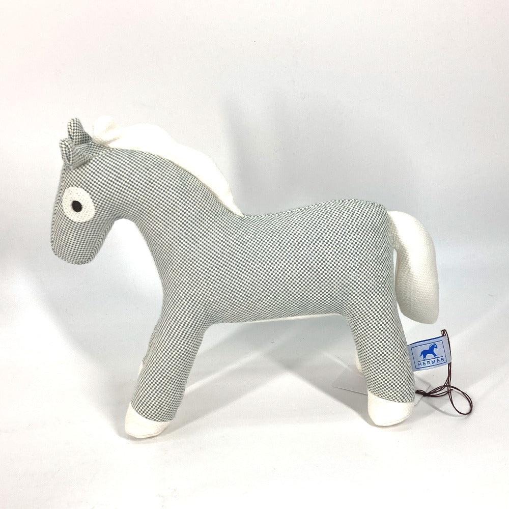 HERMES Plush Doll cotton blue horse cheval Cheval Honore Epoppe Horse