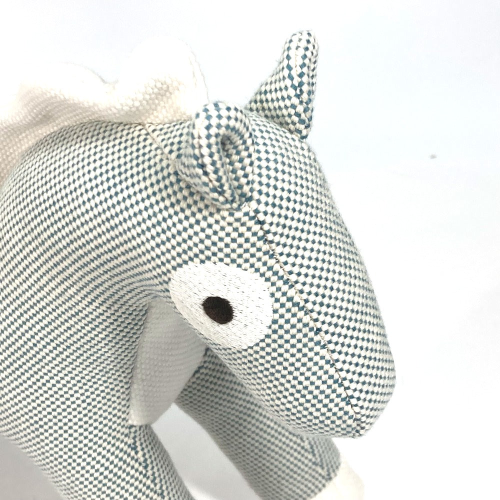 HERMES Plush Doll cotton blue horse cheval Cheval Honore Epoppe Horse