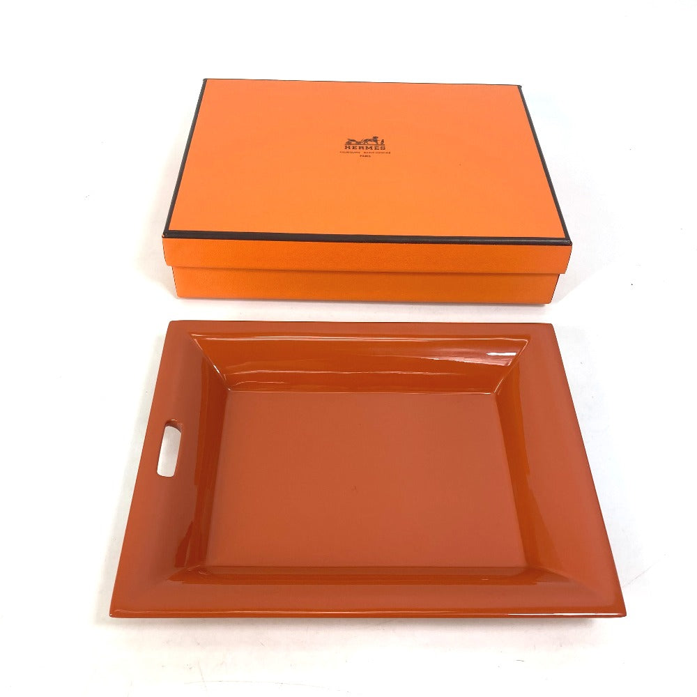 HERMES hair accessory lacquer Orange tray Vidposh tray Women Used