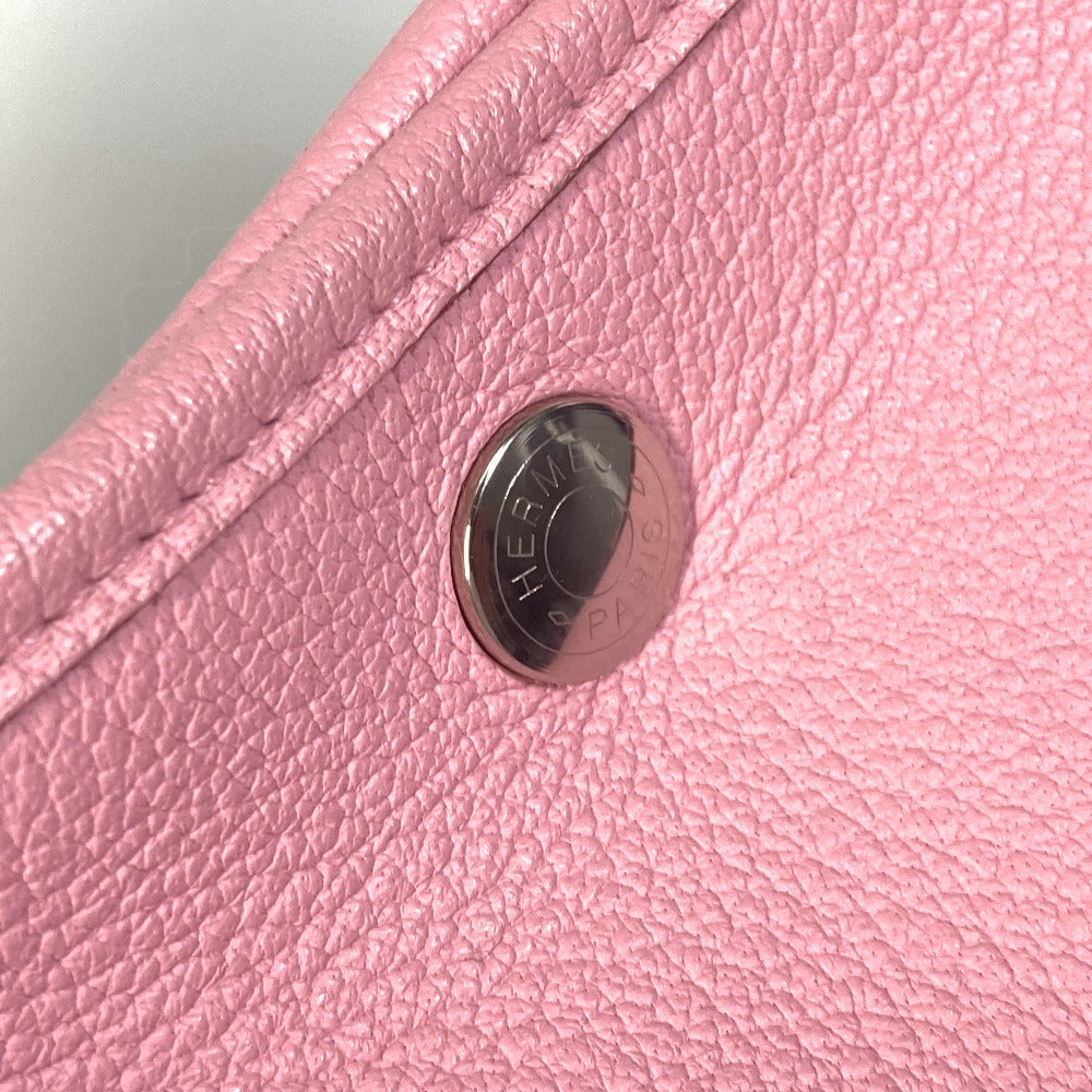 HERMES Tote Bag leather pink Garden party PM Tote Bag Women Used