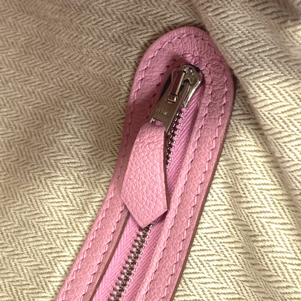 HERMES Tote Bag leather pink Garden party PM Tote Bag Women Used
